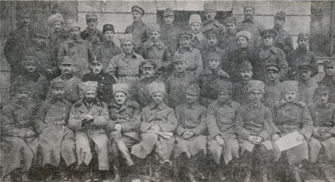 Image - The Supreme Command of the Ukrainian Galician Army (Khodoriv 1919). Sitting, 5th through 7th from left, Gen Mykhailo Omelianovych-Pavlenko, Col Viktor Kurmanovych, Otaman Alfred Schamanek.